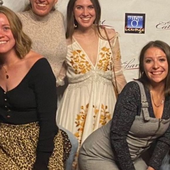 white beaded mid length dress - Picture 5 of 7